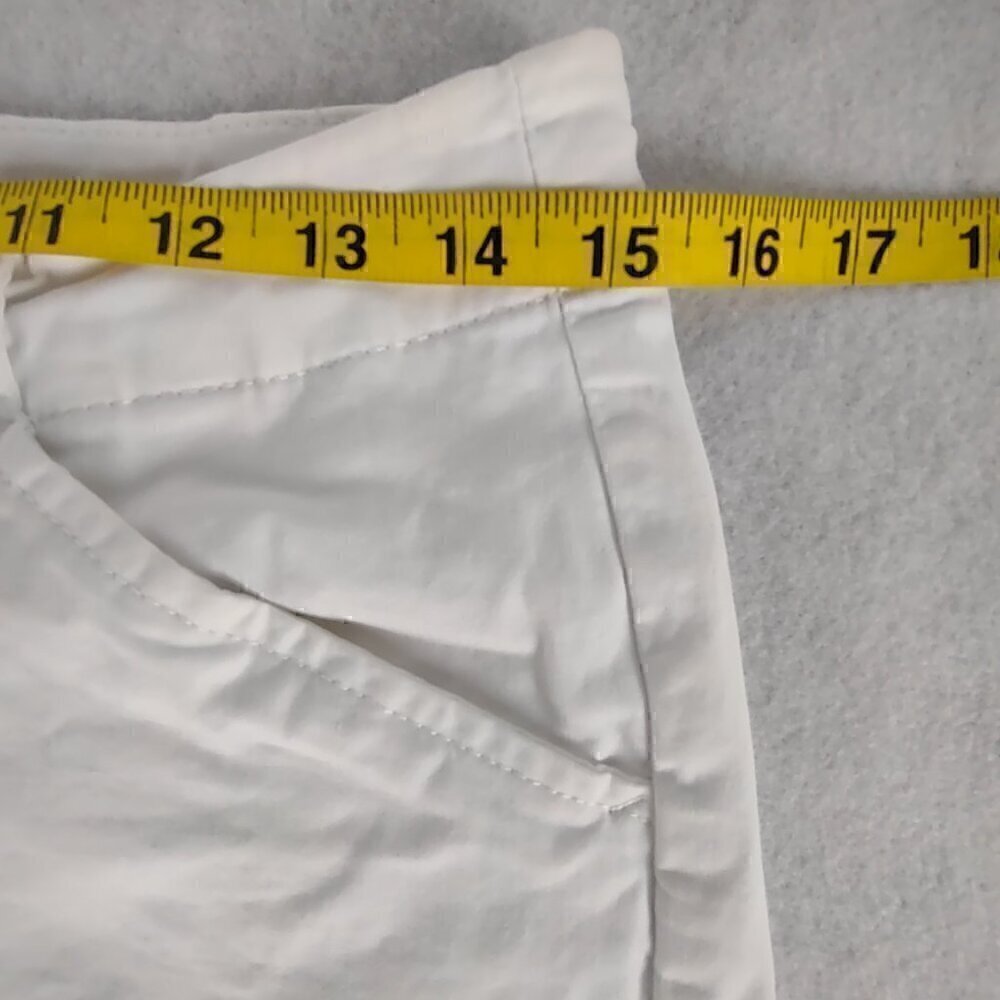 Lee Women's Cotton Blend White Mid Rise Regular Shorts Size 8M - Picture 6 of 11